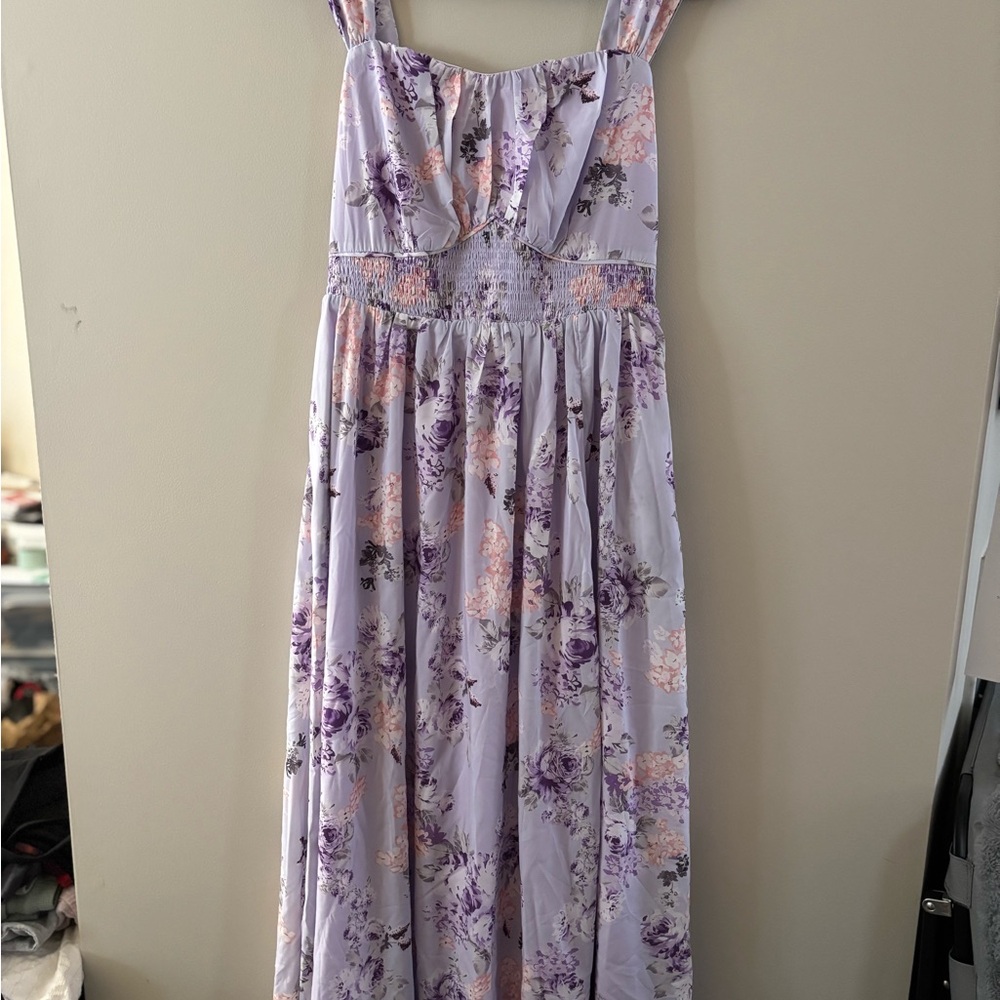 Grace Karin Purple Floral Dress